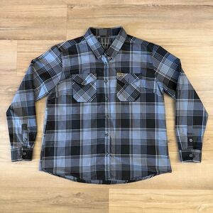 Dixxon Flannel Co Men’s Black Gray Button Down Adamantium Wolverine Grunge Sz 2X